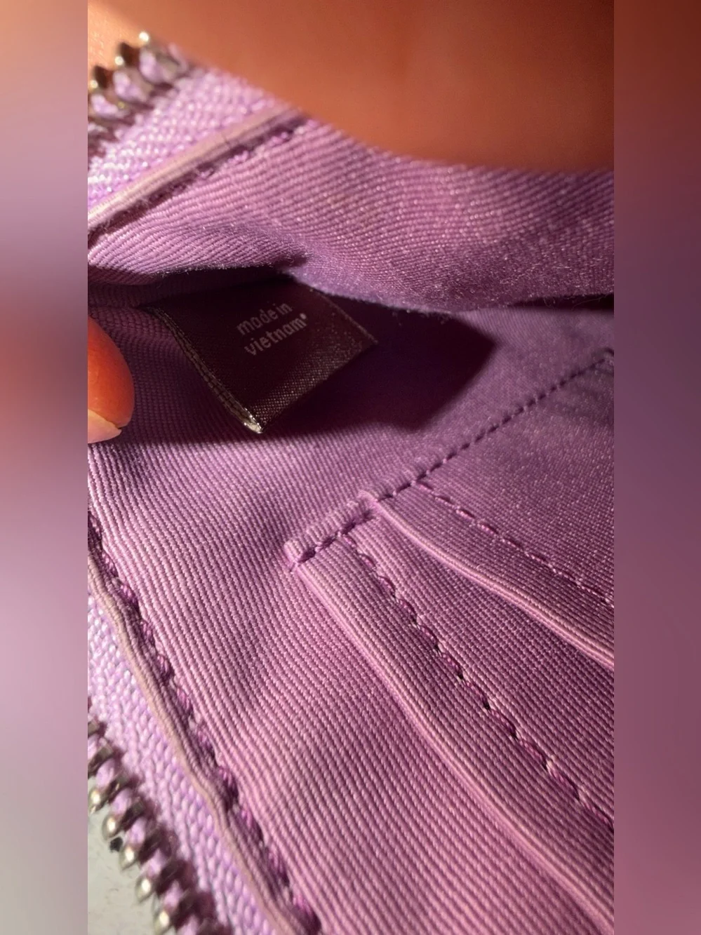 Coach Purple Saffiano Leather Wristlet Tech Case
